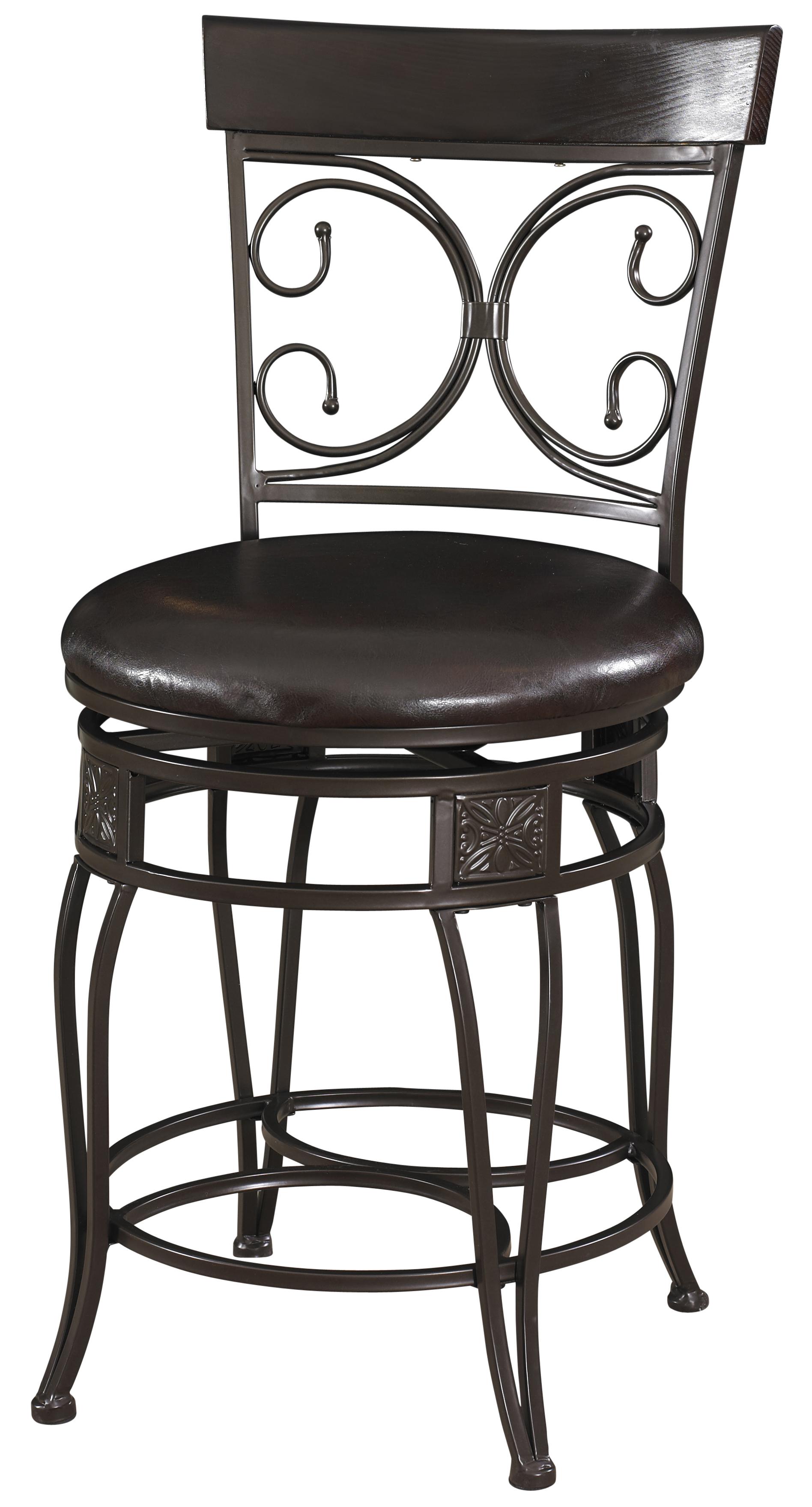 Powell Big and Tall 938 918 Back to Back Scroll Counter Stool